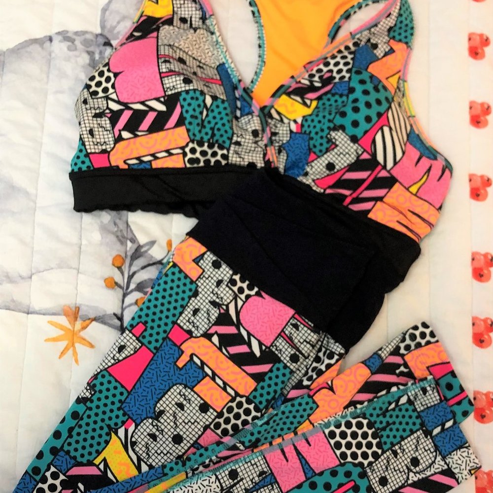 Zumba Legging (L) and Sports Bra (XL) Set